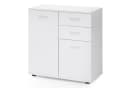 FINEBUY Sideboard SuVa11838_1 70 cm Weiß mit 2 Türen & 2 Schubladen Kommode Aktenschrank Bild 2