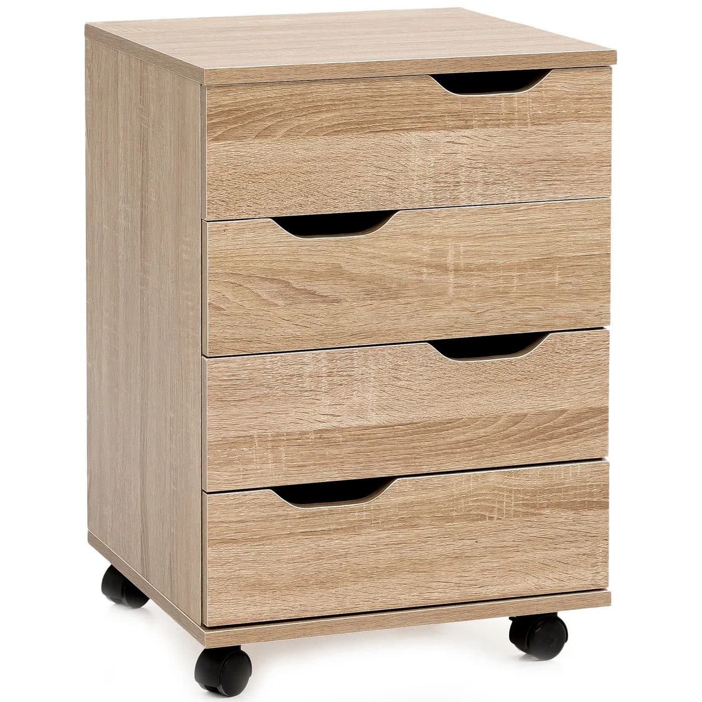 Wohnling Rollcontainer 4 Schubladen Braun Spanplatte - Bild 2
