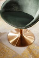 FINEBUY Loungesessel SIRAN Samt Grün Gold Drehstuhl Bild 5