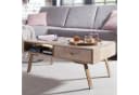 FineBuy Couchtisch Massivholz Rechteckig 95cm Schublade & Ablagefach Bild 3