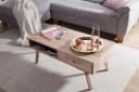 FineBuy Couchtisch Massivholz Rechteckig 95cm Schublade & Ablagefach Bild 5