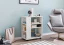FINEBUY Standregal Weiß Modern mit Rollen Bild 1