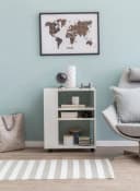 FINEBUY Standregal Weiß Modern mit Rollen Bild 4