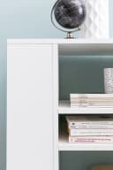 FINEBUY Standregal Weiß Modern mit Rollen Bild 5