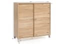 FINEBUY Schuhschrank 100cm mit Schiebetüren Beige Modern Bild 3