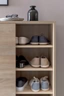 FINEBUY Schuhschrank 100cm mit Schiebetüren Beige Modern Bild 5