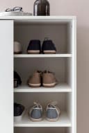 FINEBUY Schuhschrank Weiß 100cm 20 Paar Schiebetüren Bild 5