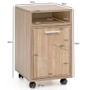 FINEBUY Rollcontainer SV51848 Schreibtischcontainer 33x60x38 Bürocontainer Bild 3