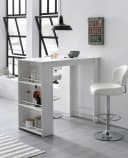 FINEBUY Bartisch Stehtisch Küchentresen Weiß Bild 1