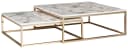 WOHNLING Design Couchtisch 2er Set Weiß Marmor Optik Bild 2