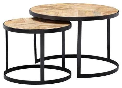 Wohnling Couchtischset 2-teilig Braun Holz