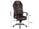 FINEBUY Chefsessel MONTEREY Echtleder Braun mit hoher Rückenlehne Bild 3