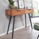 FineBuy Konsolentisch Akazie Massivholz Metall Bild 2