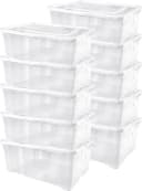 ALPFA Schuhbox 10er Set 5 Liter Klarsichtboxen Stapelboxen Kunststoff Bild 2