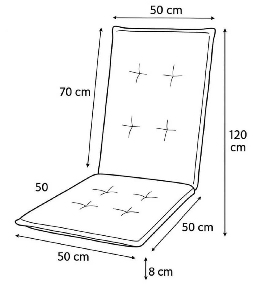 doppler® Hochlehnerauflage 7836 Grün mit Kopfstütze - Bild 5