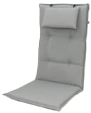 doppler® Hochlehnerauflage 9827 Grau UV-beständig mit abnehmbarem Kopfkissen Bild 2