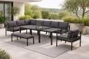 Gardissimo Gartenlounge-Set Larino 4-tlg. Alu Ecklounge mit ausziehbarem Tisch Bild 2