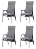 Gardissimo Gartenstuhl Vigo 4er Set Anthrazit Aluminium Stapelbar Bild 2