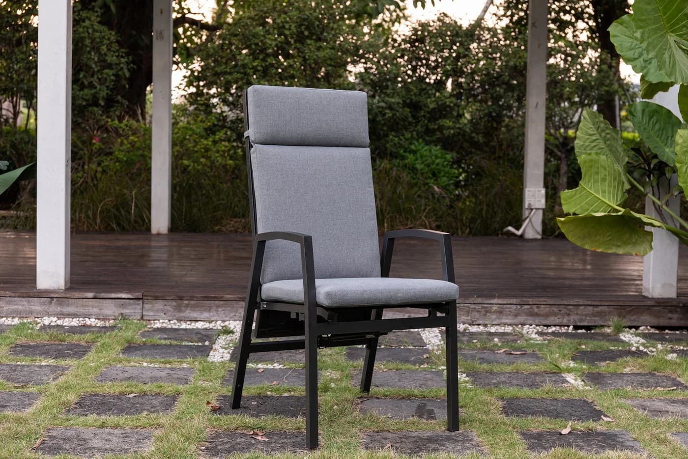 Gardissimo Vigo Gartenstuhl 6er Set Anthrazit Aluminium Stapelbar