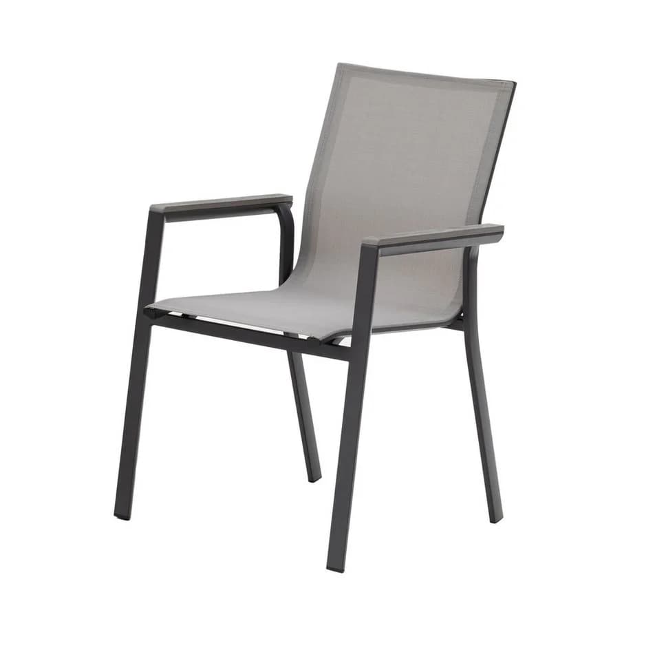 Gardissimo Gartenstuhl 6er Set Catania Stapelstuhl Aluminium Anthrazit