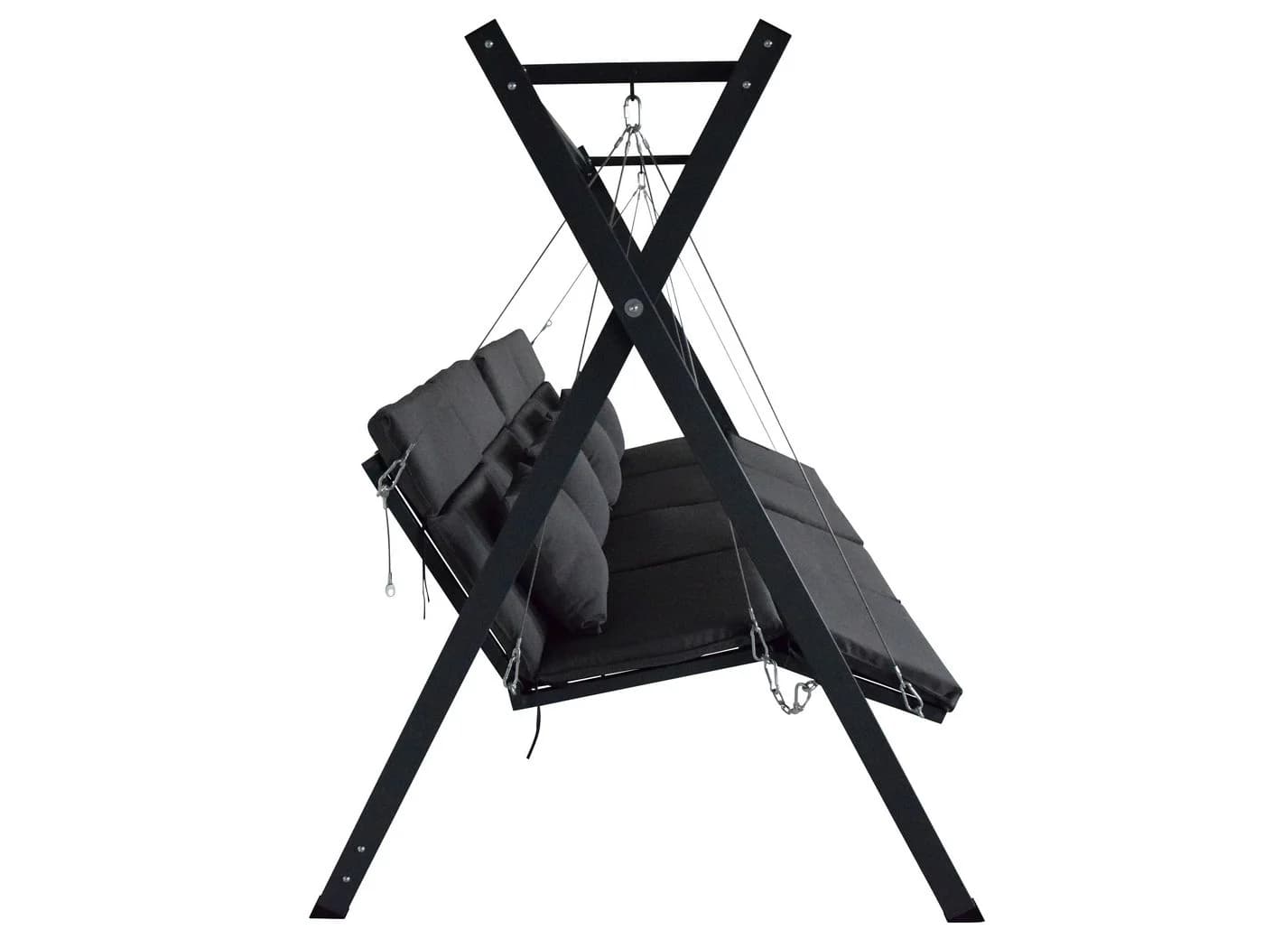Gardissimo Hollywoodschaukel Alicia 4 Grau 4-Sitzer Liegefunktion