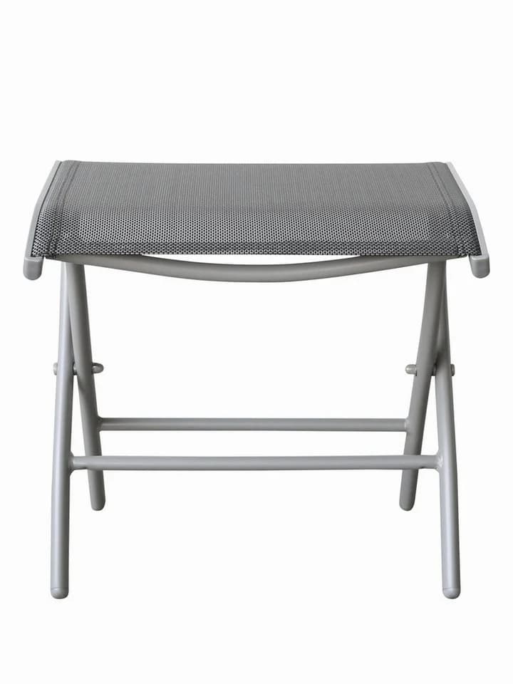 Gardissimo Fußhocker Windsor Alu Gartenhocker wetterfest silber