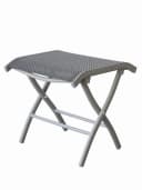 Gardissimo Fußhocker Windsor Alu Gartenhocker wetterfest silber Bild 2