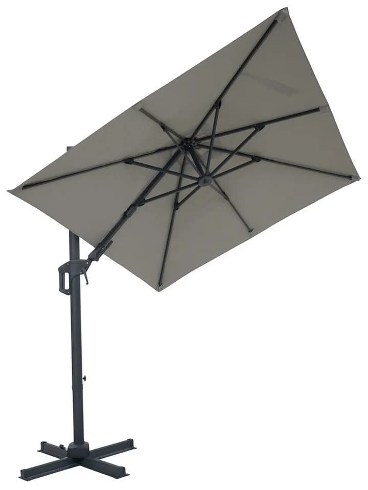 Gardissimo Ampelschirm David 210x210 cm hellgrau mit Ständer - Bild 2
