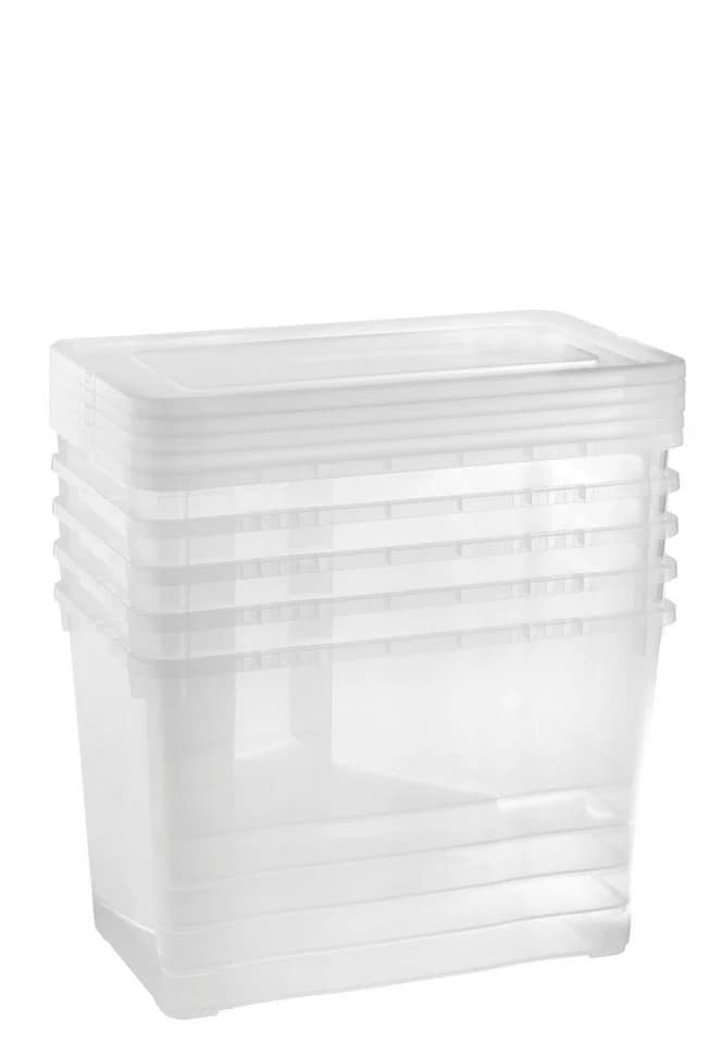 Gardissimo Aufbewahrungsbox 5er Set Transparent Kunststoff 20L
