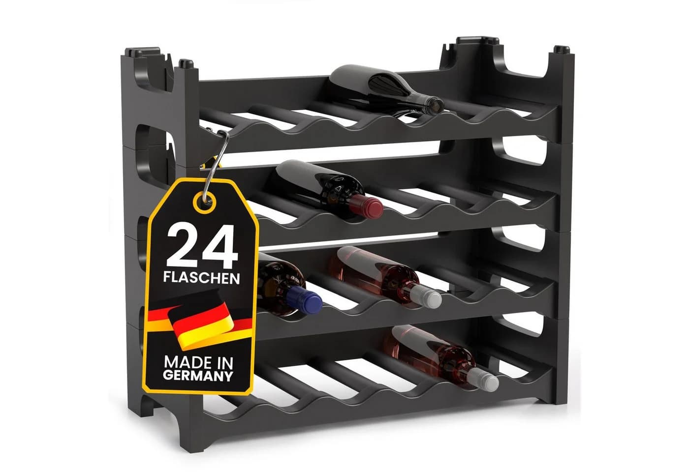 Gardissimo Weinregal 24 Flaschen Kunststoff Stapelbar Made in Germany - Bild 2
