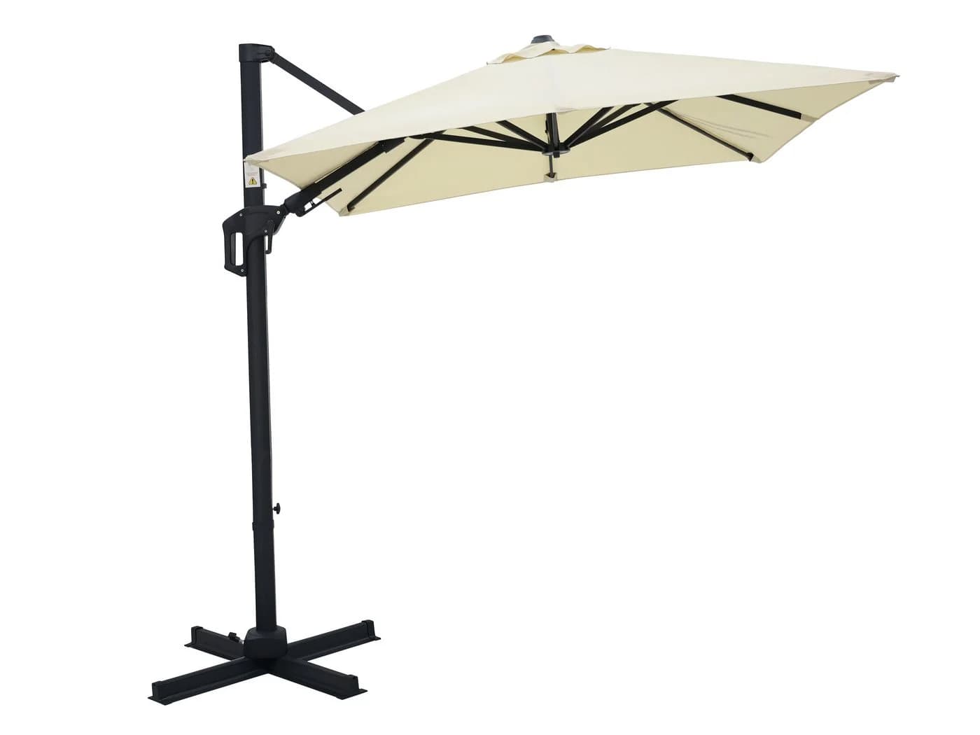Gardissimo Ampelschirm David 210x210 cm Natur mit Ständer - Bild 3