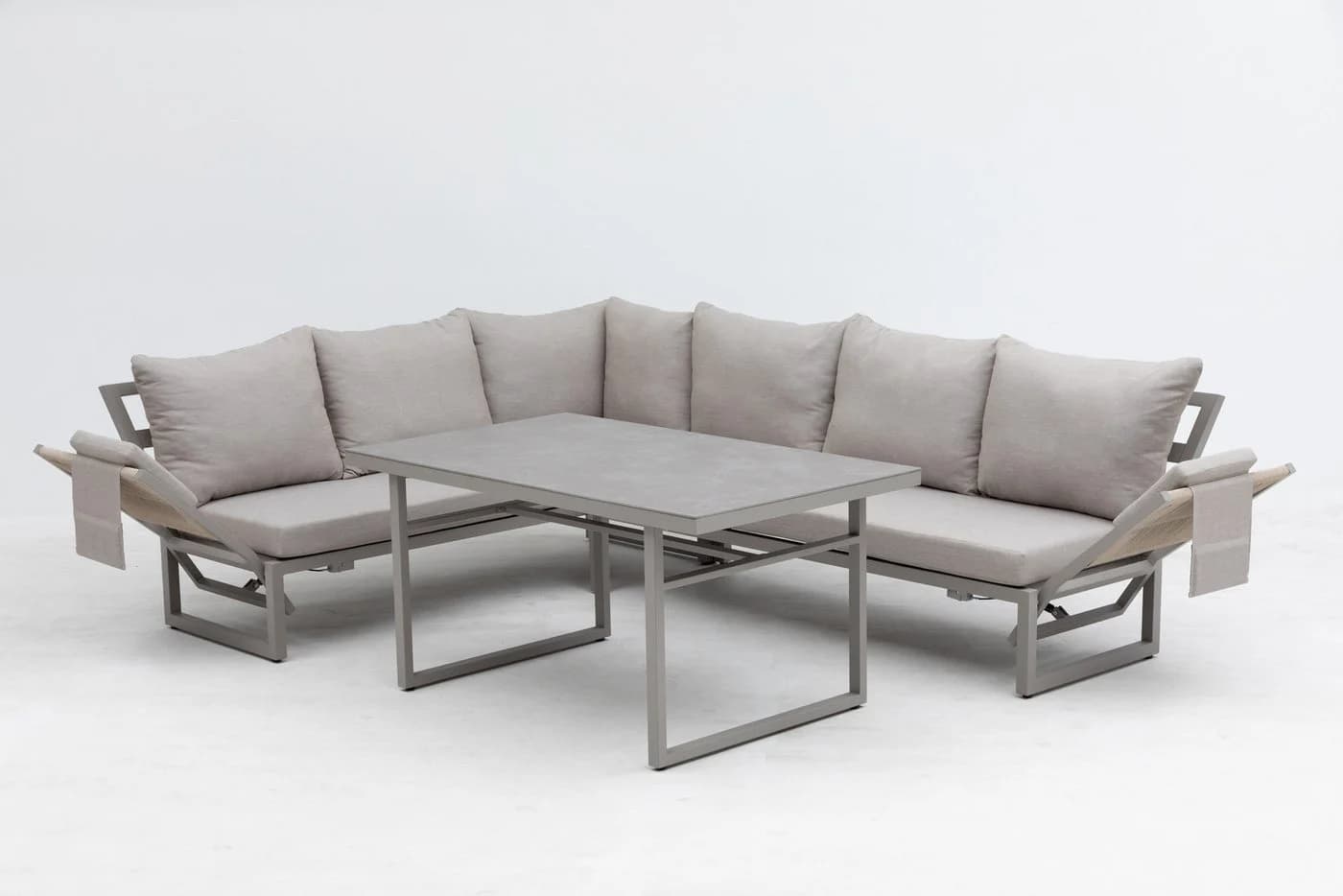 Gardissimo Gartenlounge-Set San Remo hell 3-tlg. mit hohem Tisch - Bild 4