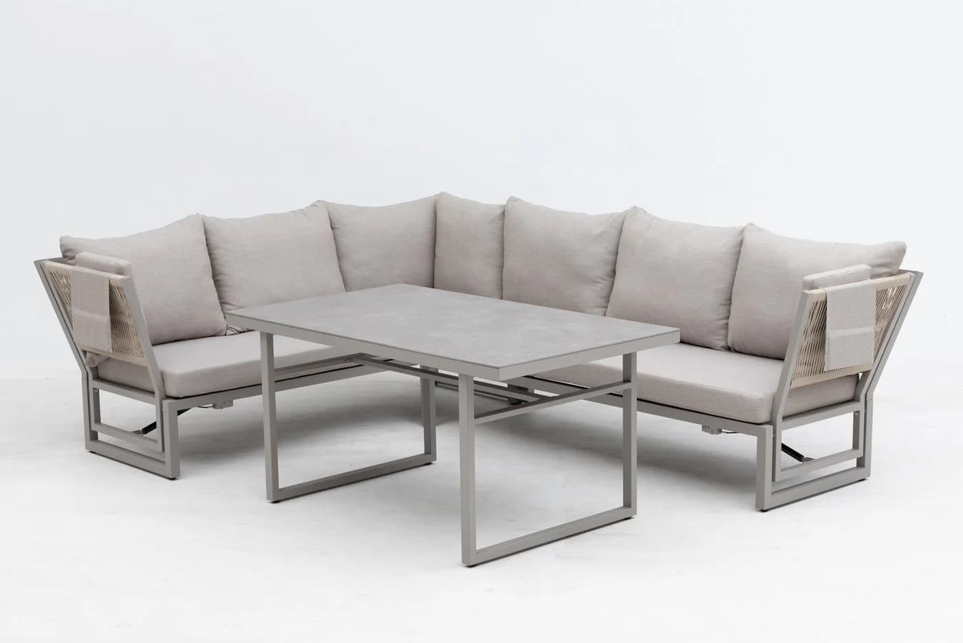 Gardissimo Gartenlounge-Set San Remo hell 3-tlg. mit hohem Tisch - Bild 5