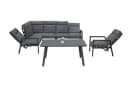 Gardissimo Gartenlounge-Set Lugano Dining 3-tlg. Grau Aluminium Bild 1