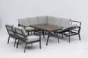 Gardissimo Gartenlounge-Set Andorra Alu Dining Lounge Set mit hohem Tisch in Nonwood Bild 4