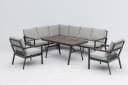 Gardissimo Gartenlounge-Set Andorra Alu Dining Lounge Set mit hohem Tisch in Nonwood Bild 5