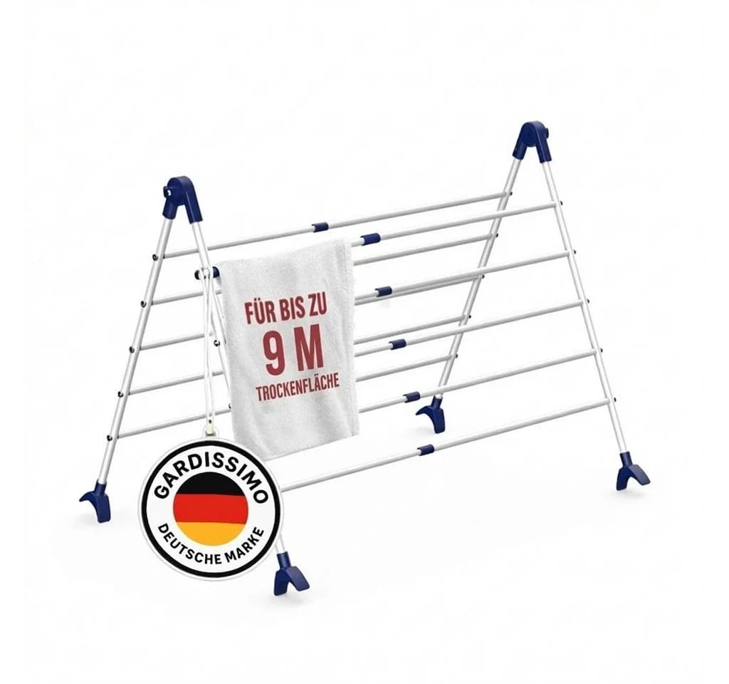 Gardissimo Badewannen-Wäscheständer Tumby XL Weiß Stufenlos Ausziehbar - Bild 2