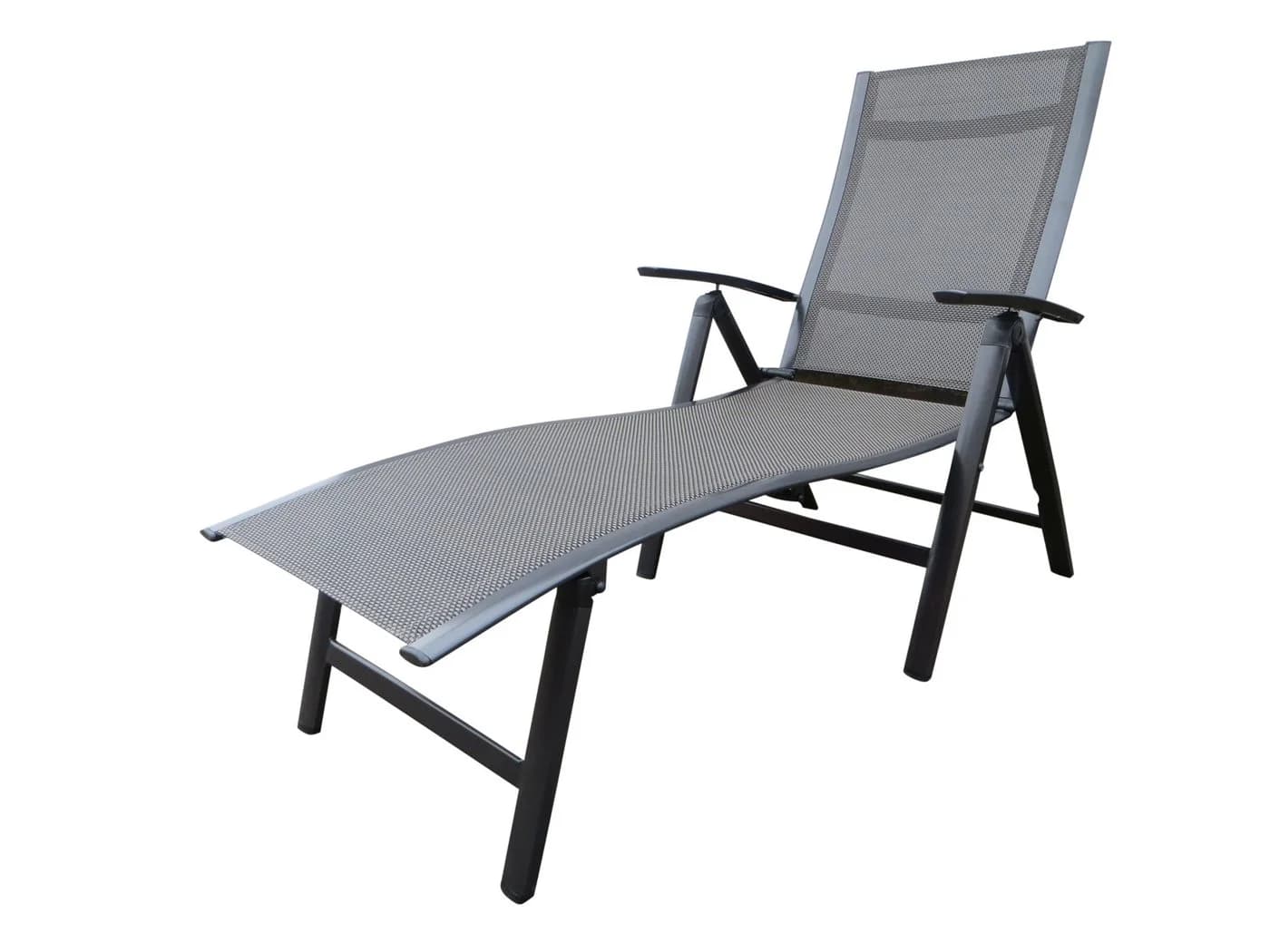MANDALIKA Garden Gartenliege Nox Anthrazit Mixed-Taupe Klappbar - Bild 3