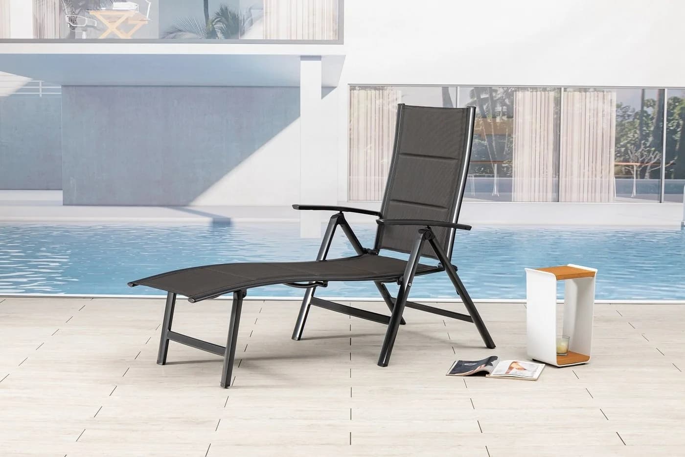 MANDALIKA Garden Gartenliege Nox Padded Mixed-Taupe Klappbar - Bild 2