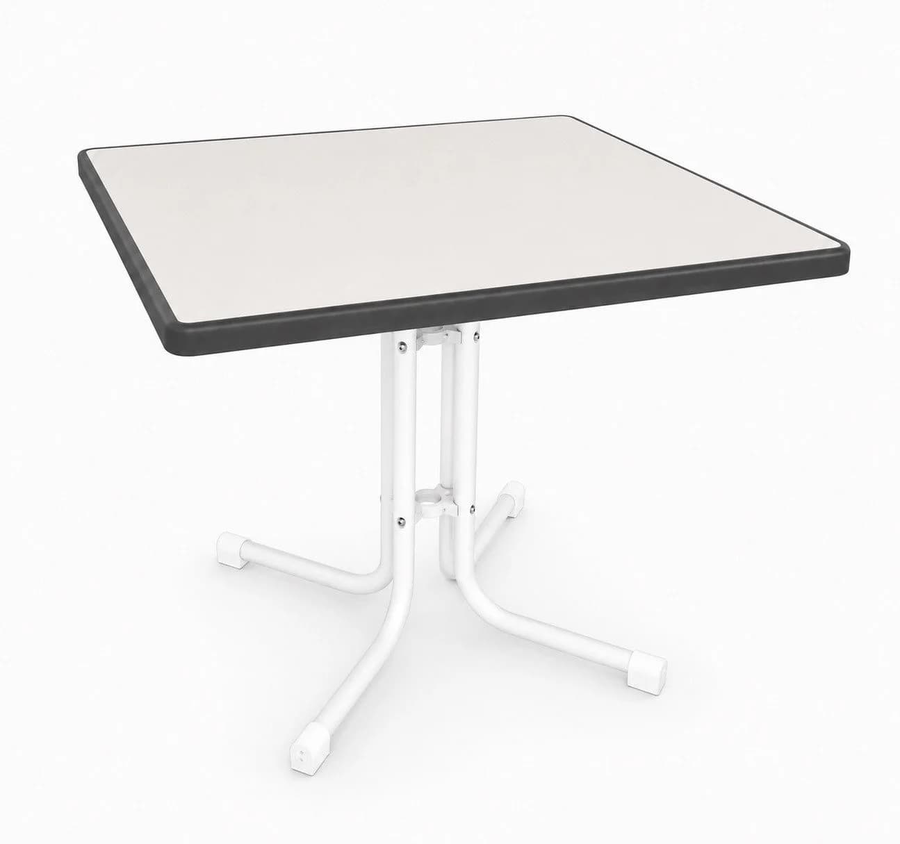 Gardissimo Gartentisch Bright 80x80 cm Klappbar Weiß Silber