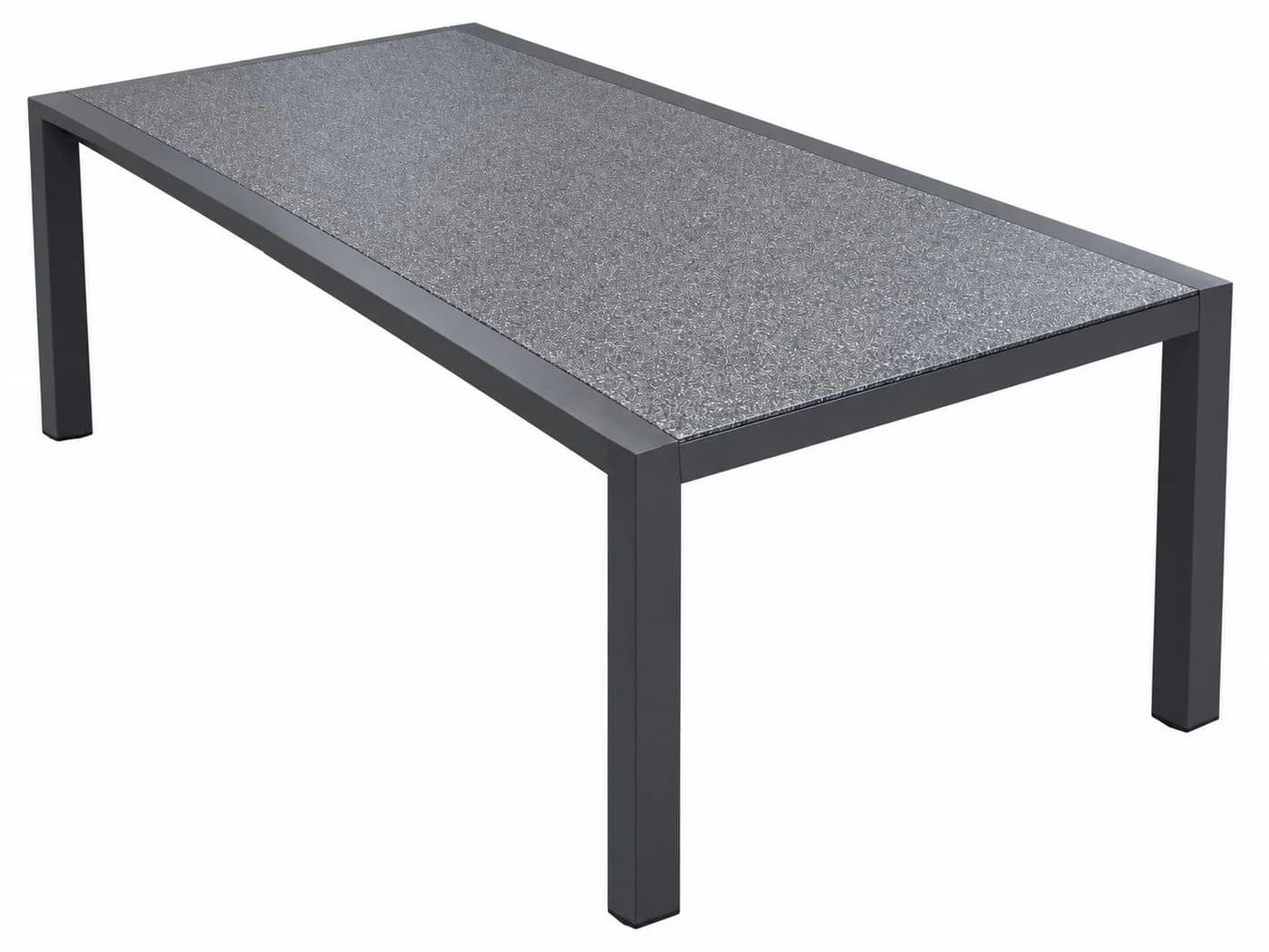 SonnenPartner Garten-Essgruppe Finesse 7-tlg. Grau Aluminium Stapelbar