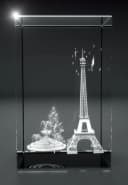 Dekofigur 3D Glasquader Eiffelturm Paris Motiv 2 Bild 1