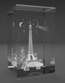 Dekofigur 3D Glasquader Eiffelturm Paris Motiv 2 Bild 2