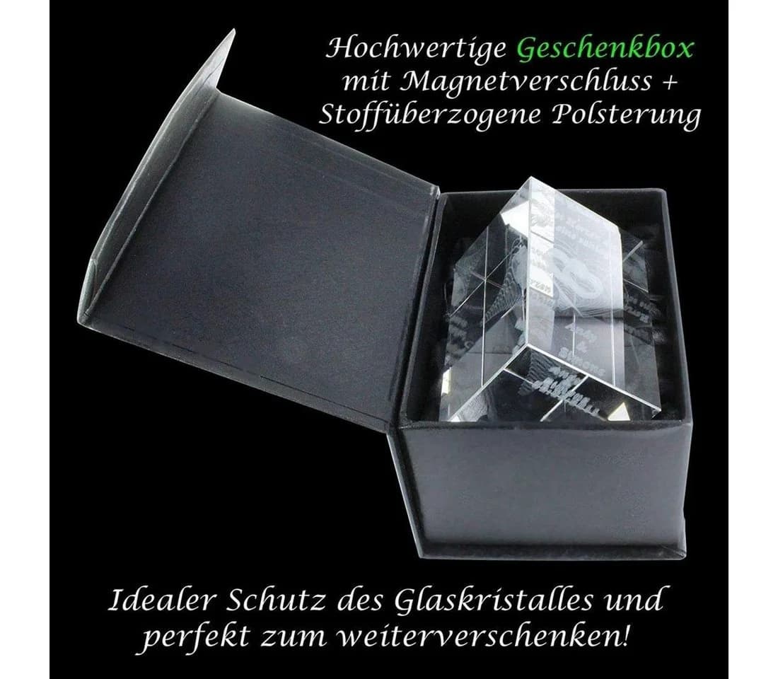 Dekofigur 3D Glas Kristall Beste Mama der Welt Teddy Ich liebe dich, Hochwertige Geschenkbox, Made in Germany, Familienbetrieb - Bild 4
