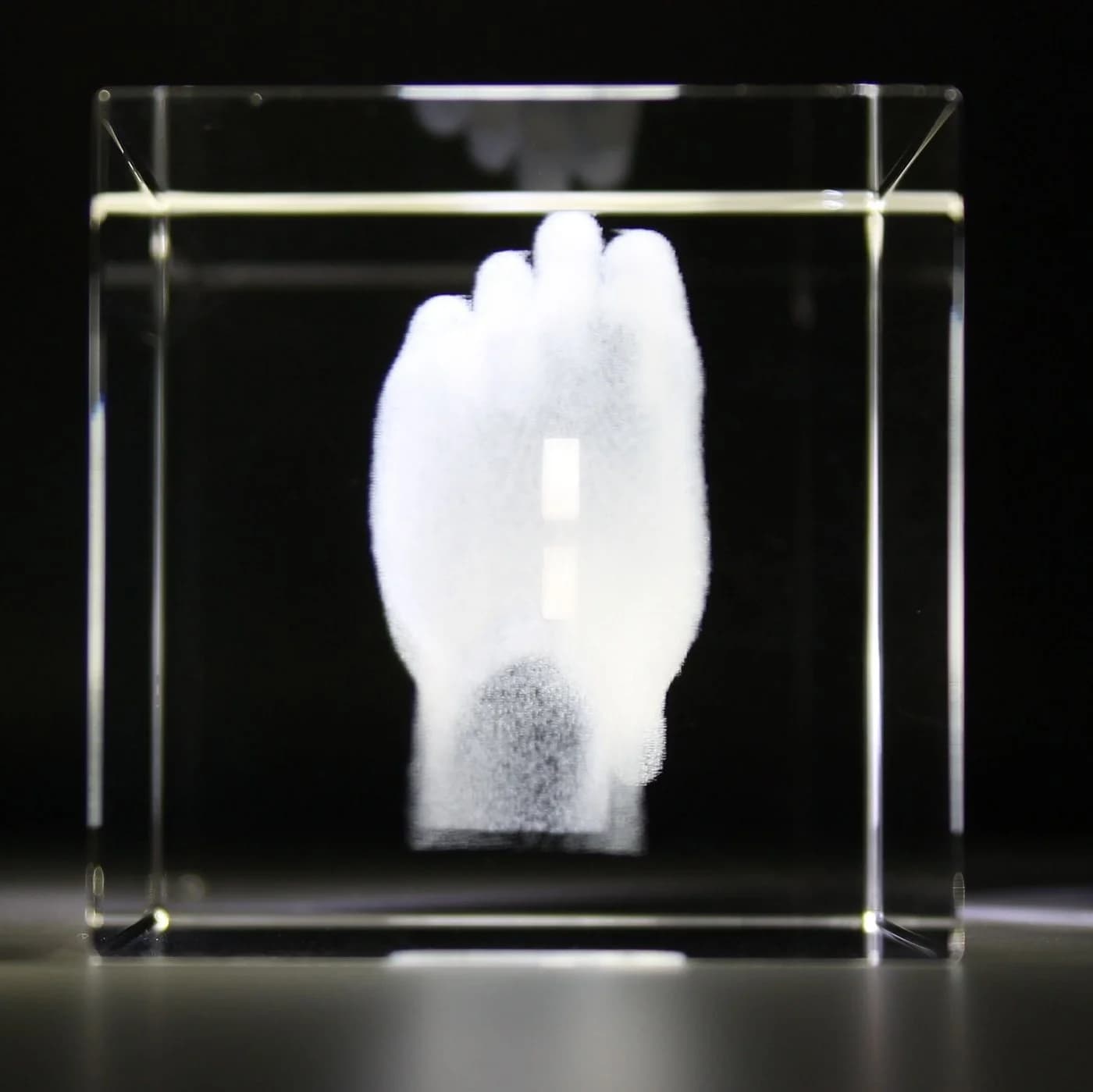 VIP-LASER 3D Glasquader Herz aus Händen Gravur Danke Dekofigur - Bild 5