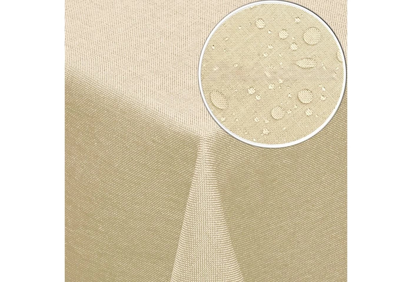Melody Gartentischdecke Leinen-Optik Beige Abwaschbar mit Fleckschutz - Bild 2