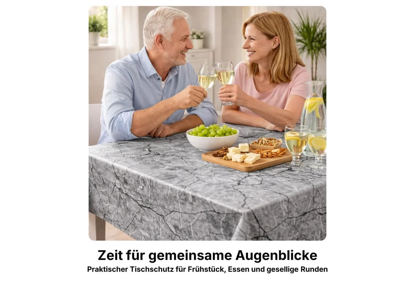 Melody Wachstuchtischdecke Marmor Grau Abwischbar Fleckenabweisend - Bild 3