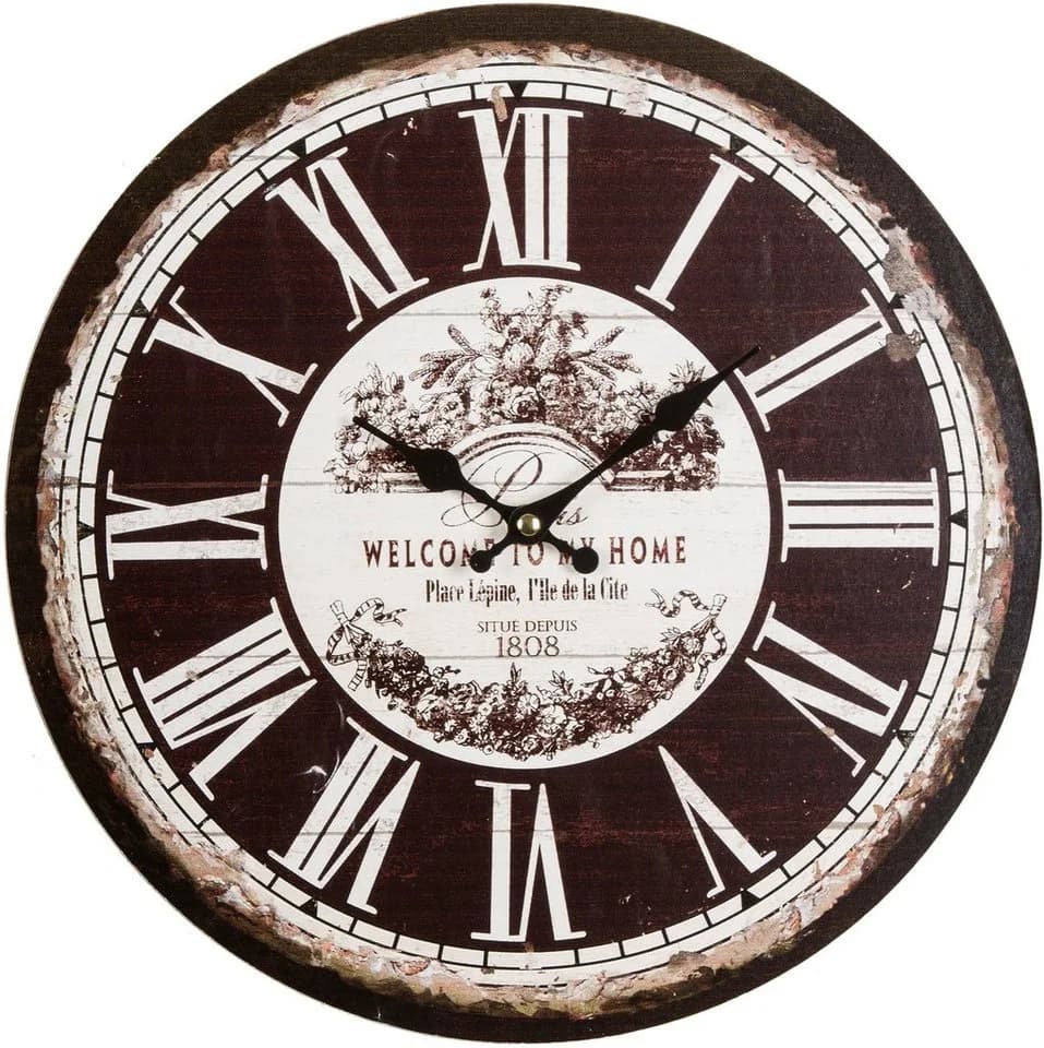 MYFLAIR Wanduhr Welcome Schwarz Römische Ziffern - Bild 2