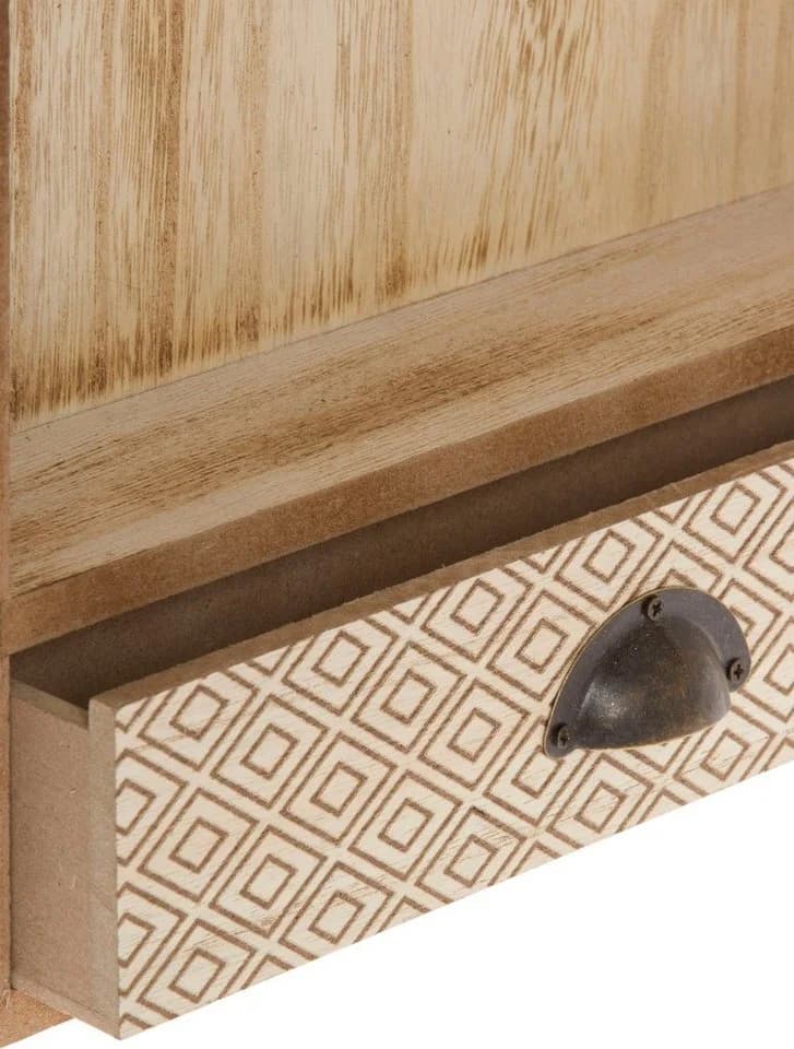 MYFLAIR Schlüsselkasten Sylke Braun MDF mit Haken & Schublade - Bild 5