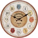 MYFLAIR Wanduhr Wanja Retro Bunt Weiß Ø 34 cm Bild 5